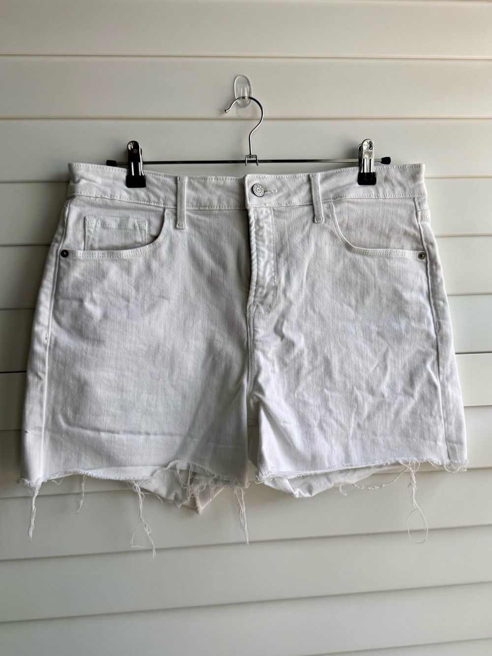 Old Navy White Denim Cutoff Shorts Size 14